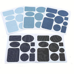 Denim Patch Multiple Sizes for Repairing Holes and Decorating Clo