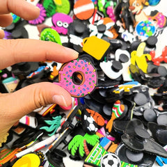 100pcs Cartoon Shoe Charms For Bubble Slides Sandals - Christmas Birthday Gift