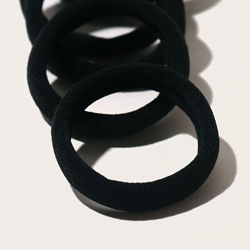 100pcs Solid Hair Tie Ponytail Holder Minimalist Hair Band