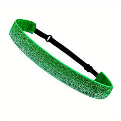 Adjustable Glitter Elastic Headbands Wide Sweatbands Hair Accessories Women Girl