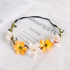 Boho Flower Wreath Hair Band for Women Girls