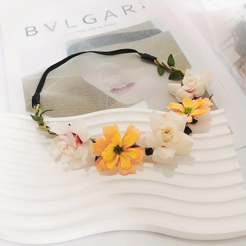 Boho Flower Wreath Hair Band for Women Girls