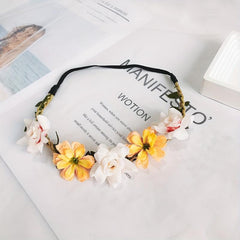 Boho Flower Wreath Hair Band for Women Girls