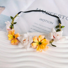 Boho Flower Wreath Hair Band for Women Girls
