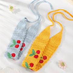 Bohemian Style Crochet Cherry Knitting Hair Band for Female