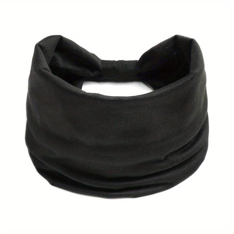 Solid Elastic Sports Hairband Wide Yoga Headband for Women