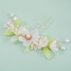Glass Flower U-shaped Hairpin Ancient Style