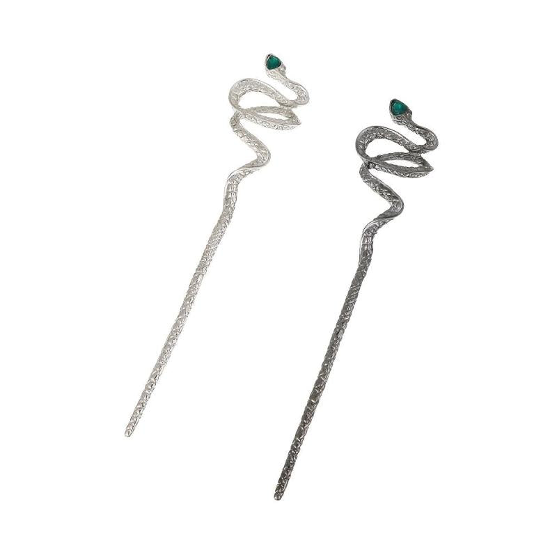 Vintage Metal Snake Hairpin Animal Hairpin Alloy Hair Pin Chignon Hair Accessori