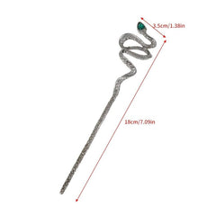 Vintage Metal Snake Hairpin Animal Hairpin Alloy Hair Pin Chignon Hair Accessori