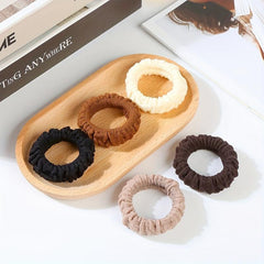 10pcs Soft Towel Cloth Hair Tie Seamless Hair Rope Elastic Ponytail Holder