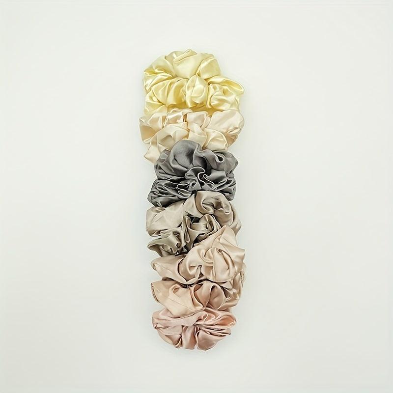 12 Pcs Satin Hair Scrunchies Soft Style Hair Ring Hair Tie