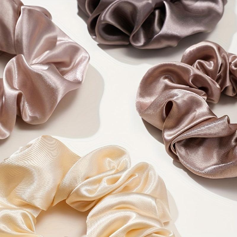 12 Pcs Satin Hair Scrunchies Soft Style Hair Ring Hair Tie