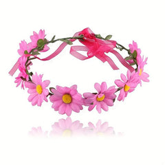 Boho Daisy Wreath Hair Band Tiara for Women