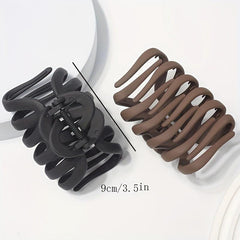2pcs Women's Hair Claw Hair Clips Retro Shark Claw Large Size Back Head Hair