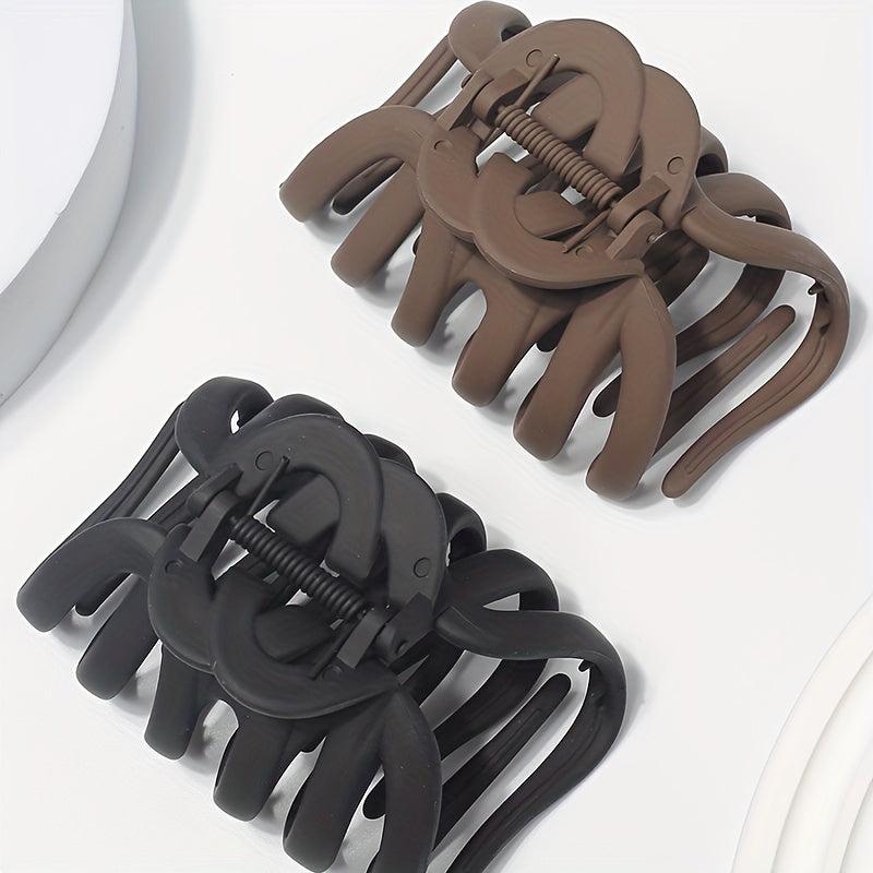 2pcs Women's Hair Claw Hair Clips Retro Shark Claw Large Size Back Head Hair