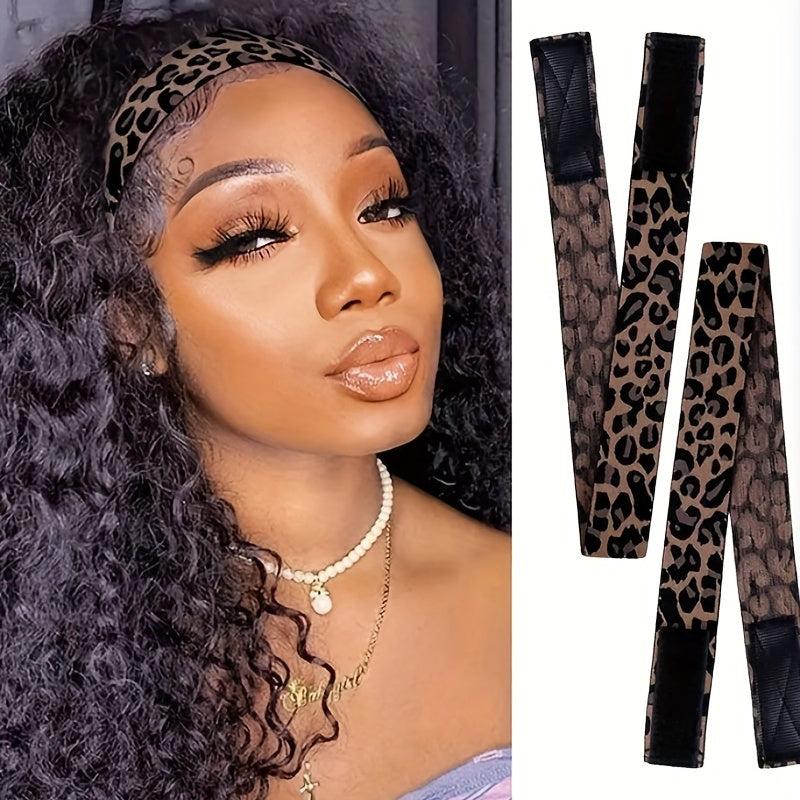 Leopard Headband Elastic Lace Band for Wig Closure Frontal