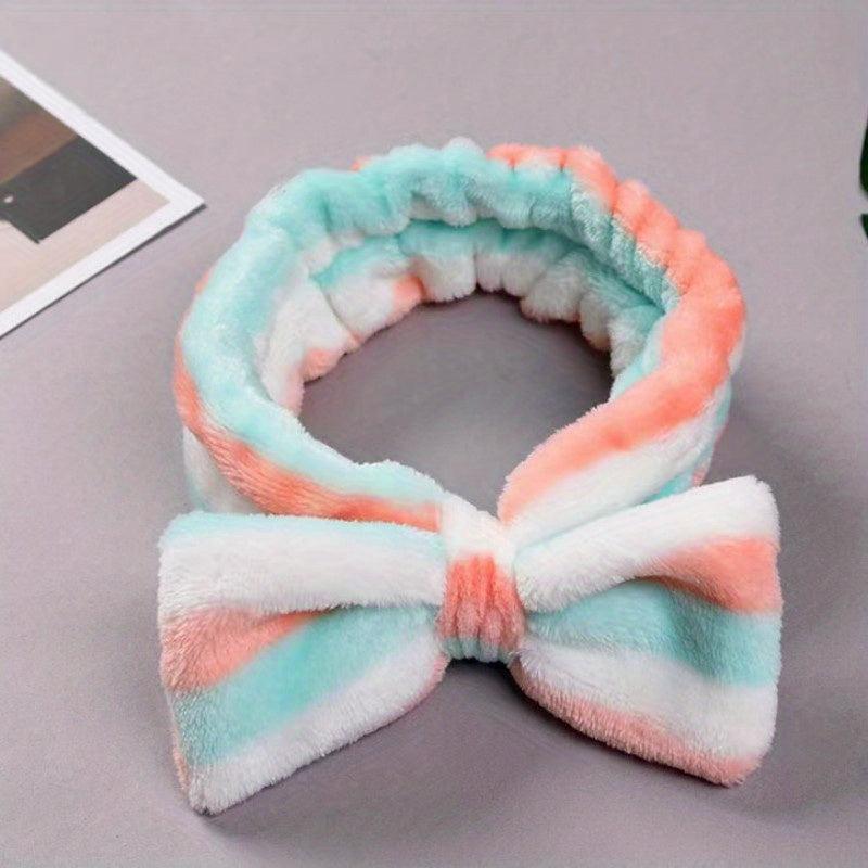 Coral Fleece Headband Bowknot Plush Headband Hair Accessories Women
