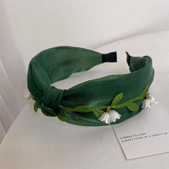 Green Flower Hairband Vintage Sweet Headband Hair Accessories