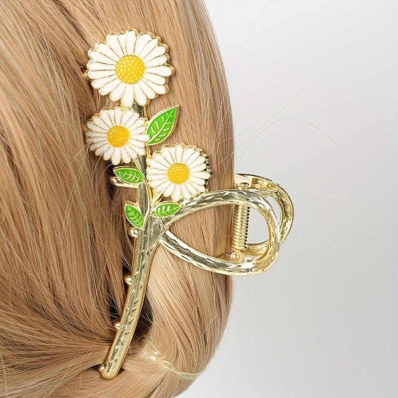 Daisy Hair Clip Flower Hair Claw Hair Accessories For Girls Women