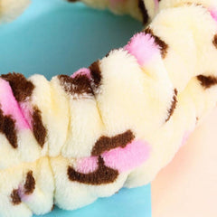 Spa Headband Leopard Print Elastic Hair Band for Girls Women
