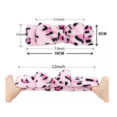 Spa Headband Leopard Print Elastic Hair Band for Girls Women