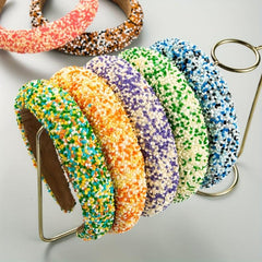 Colorful Beads Hairbands Wide Hair Band Girls Hair Accessories