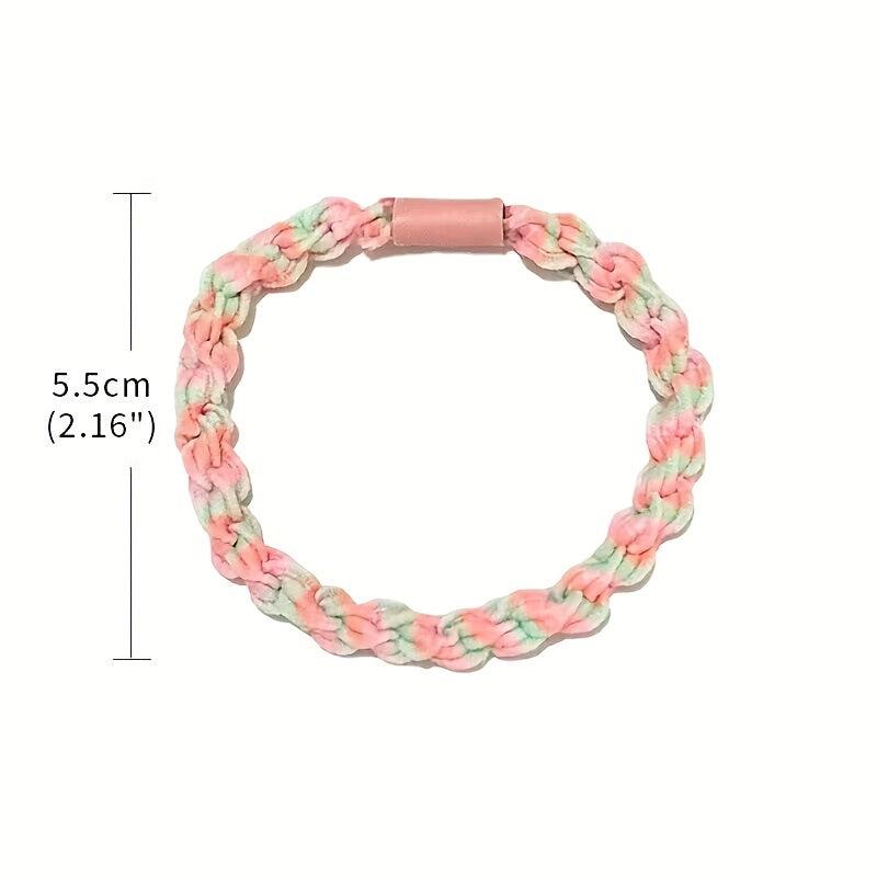 5pcs Braided Hair Tie Non Slip Hair Rope Ponytail Holder