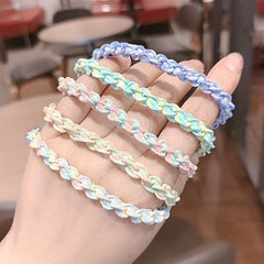 5pcs Braided Hair Tie Non Slip Hair Rope Ponytail Holder