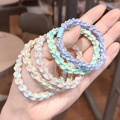 5pcs Braided Hair Tie Non Slip Hair Rope Ponytail Holder