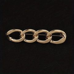 Minimalist Solid Safety Pin Brooch Alloy Buckle For Women Men