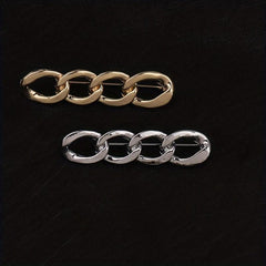 Minimalist Solid Safety Pin Brooch Alloy Buckle For Women Men