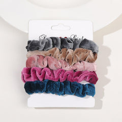 6pcs Velvet Satin Hair Tie Scrunchie Set for Women Girls