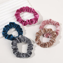 6pcs Velvet Satin Hair Tie Scrunchie Set for Women Girls