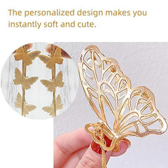 Metal Butterfly Tassel Hair Claw Clip Non Slip Strong Hold Grip Hair Jaw Clip