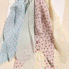 4pcs Vintage Floral Elastic Hair Ties