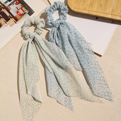 4pcs Vintage Floral Elastic Hair Ties