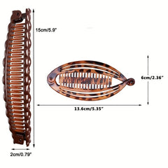 Leopard Pattern Hair Comb Ponytail Holder Hair Claw