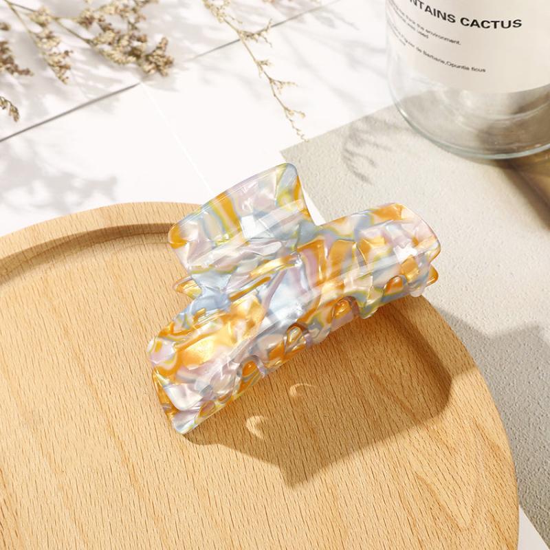 Vintage Acetate Hair Claw Large Square Hair Clip Back Of Head 1pc