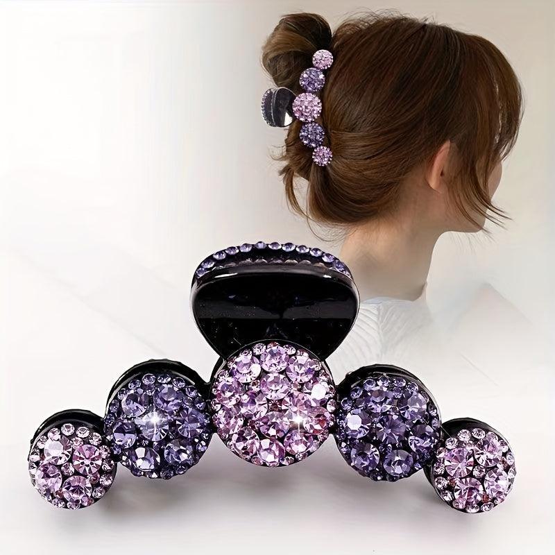 Crystal Hair Claw Vintage Shark Claw Jewelry Ponytail Holder