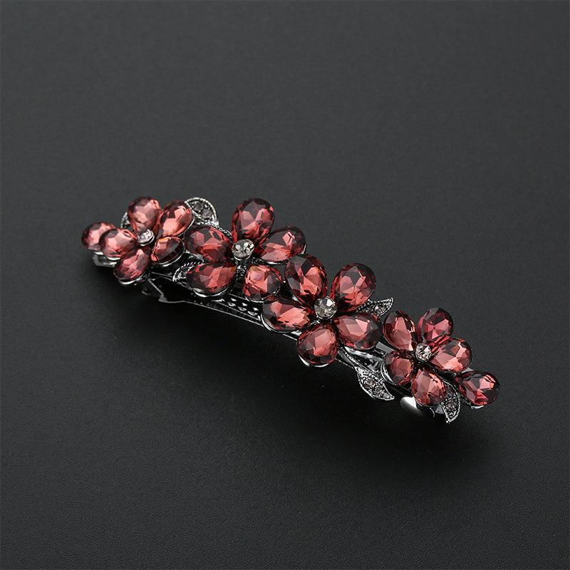 Rhinestone Hair Clips Barrette Floral Hair Accessories