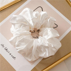 French Silk Hair Scrunchies for Women Girls - Curly Fine Thick Thin Hair