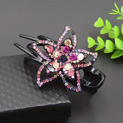 Rhinestone Flower Duck Billed Clips Hair Accessories