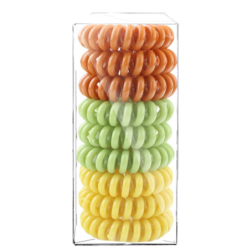 9 Pcs Spiral Hair Ties For Women Girls Colorful Hair Rope Accessories