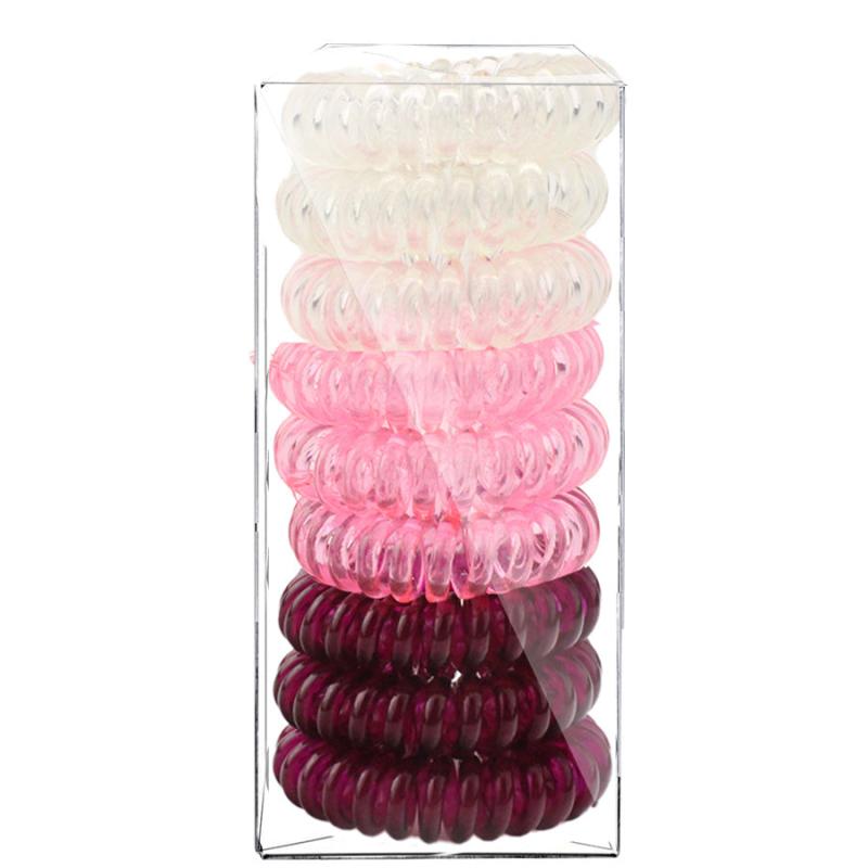 9 Pcs Spiral Hair Ties For Women Girls Colorful Hair Rope Accessories