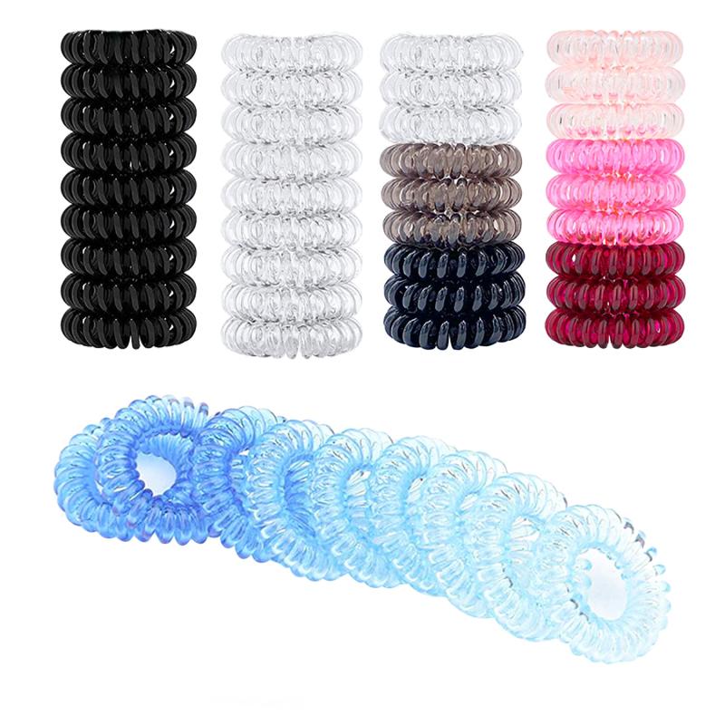 9 Pcs Spiral Hair Ties For Women Girls Colorful Hair Rope Accessories