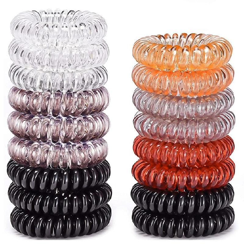 9 Pcs Spiral Hair Ties For Women Girls Colorful Hair Rope Accessories