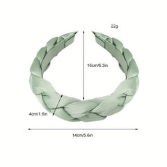 Vintage Fabric Twist Braided Hairband Solid Hair Hoop For Women Girls