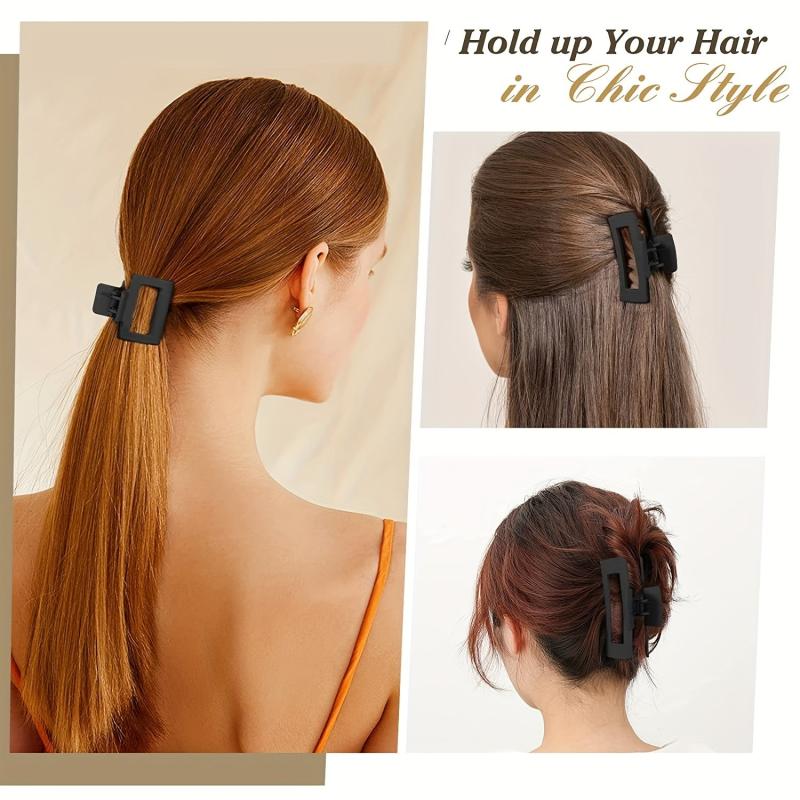 Vintage Hollowed Hair Claw Set, Frosted Texture Hair Accessories