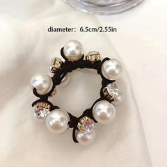 Faux Pearl Head Tie Female Hair Rope Headdress