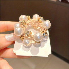 Faux Pearl Head Tie Female Hair Rope Headdress